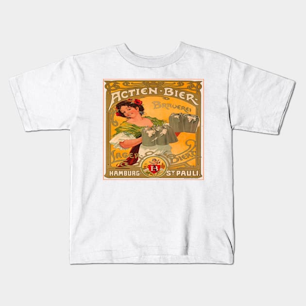 A SLICE IN TIME Actien-Bier Beer Hamburg Kids T-Shirt by cityvinart